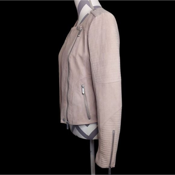 BCBG MAXAZRIA 'Joss' Blush Leather Jacket - Picture 4 of 14